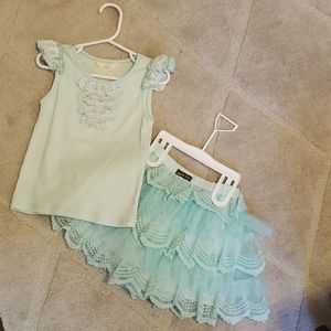 Matilda Jane skirt and shirt set